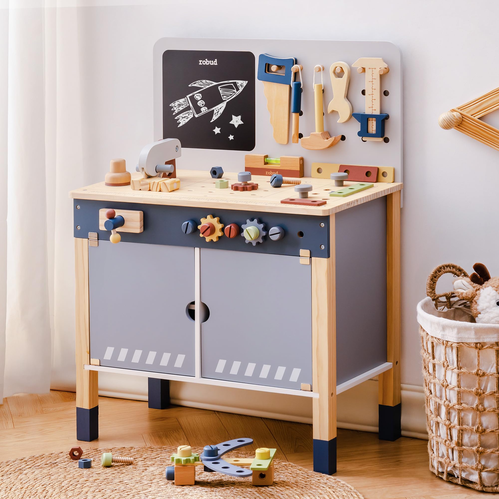 ROBUD Drewniany Warsztat Zabaw – Tools Workshop For Kids recenzja i cena