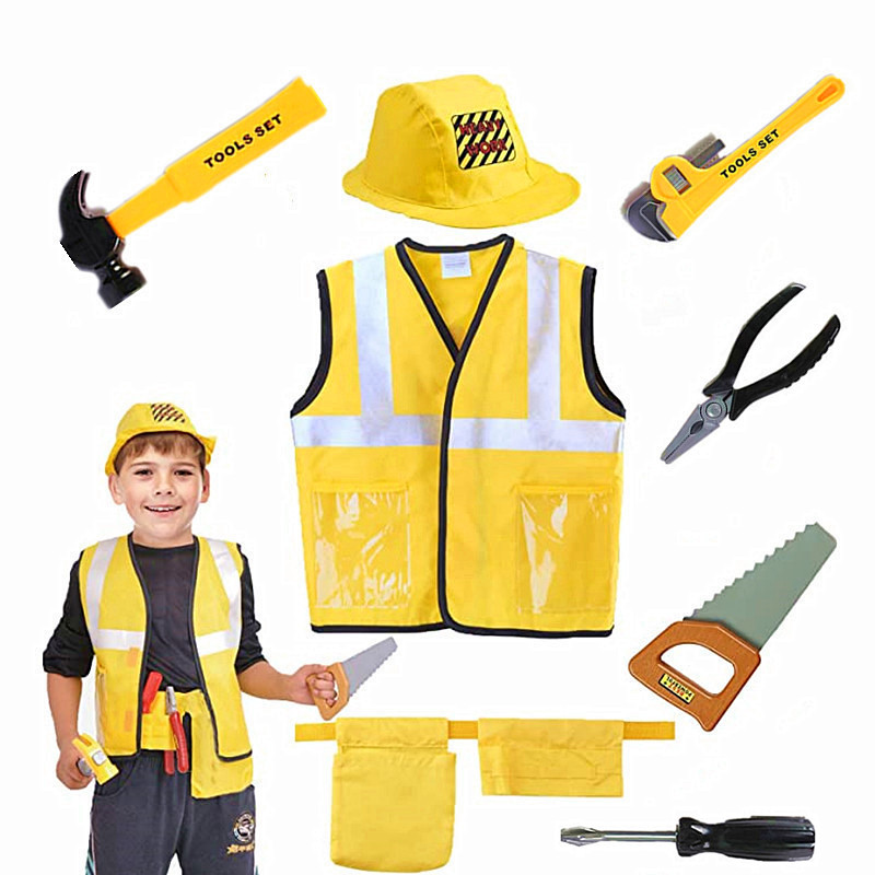 Kostium kamizelki budowniczej  – Tools Workshop For Kids recenzja i cena