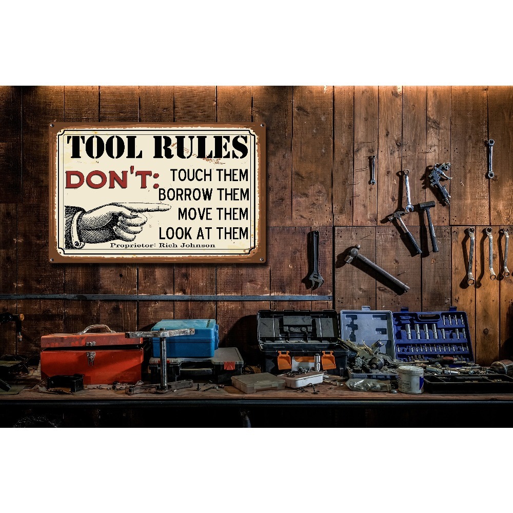 1 szt. Personalizowana metalow – Workshop Tools Name recenzja i cena