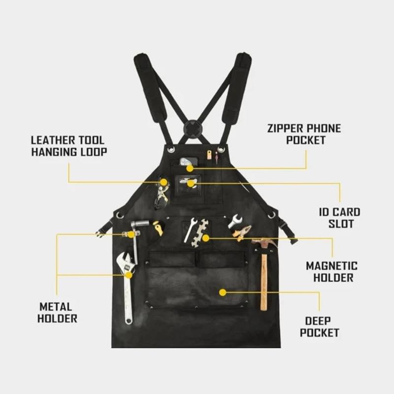 Fartuch użytkowy E8BD Płócienn – Workshop Tools Needed recenzja i cena