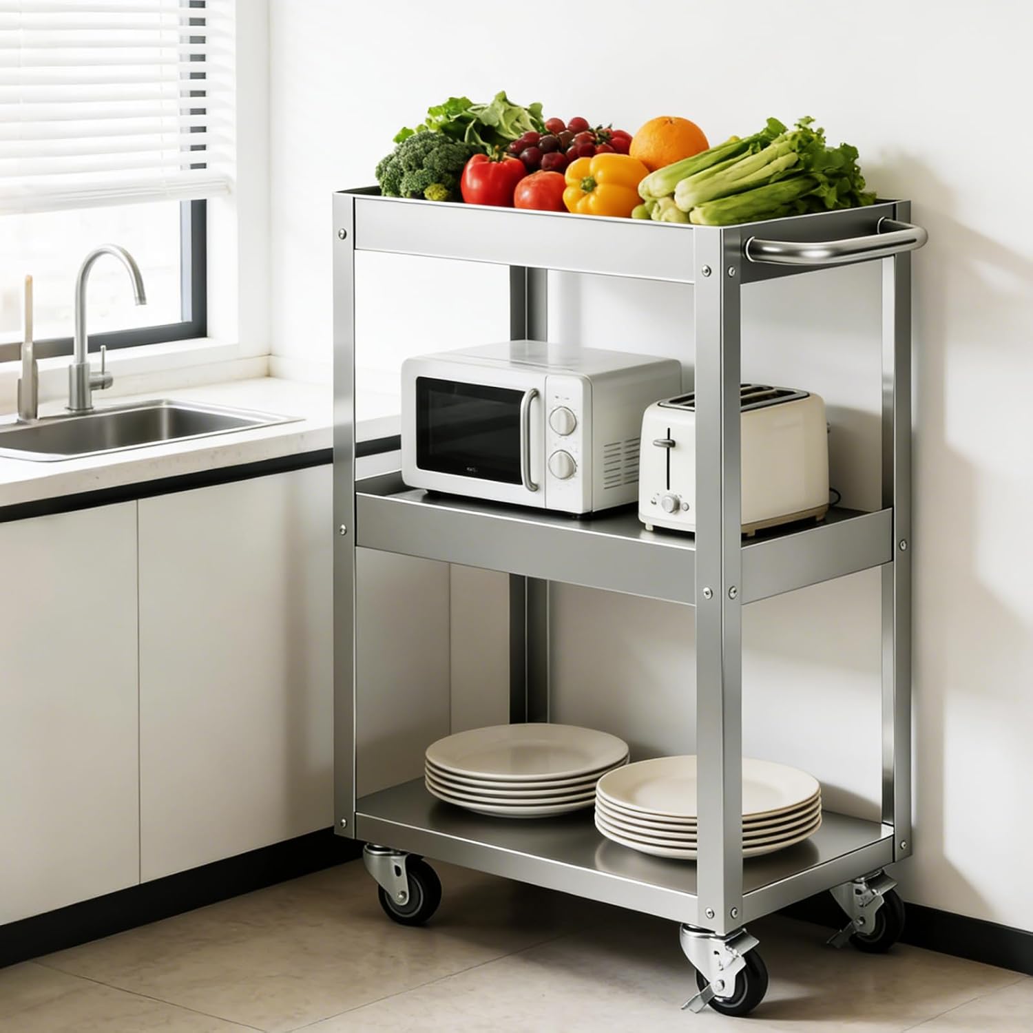 3-poziomowy wózek narzędziowy  – Workshop Tools Shelf recenzja i cena